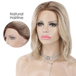Sassy Transformation Delight: Ash Blonde Ombre Lace Front Wig for Confident Sissy Elegance - Sissy Panty Shop