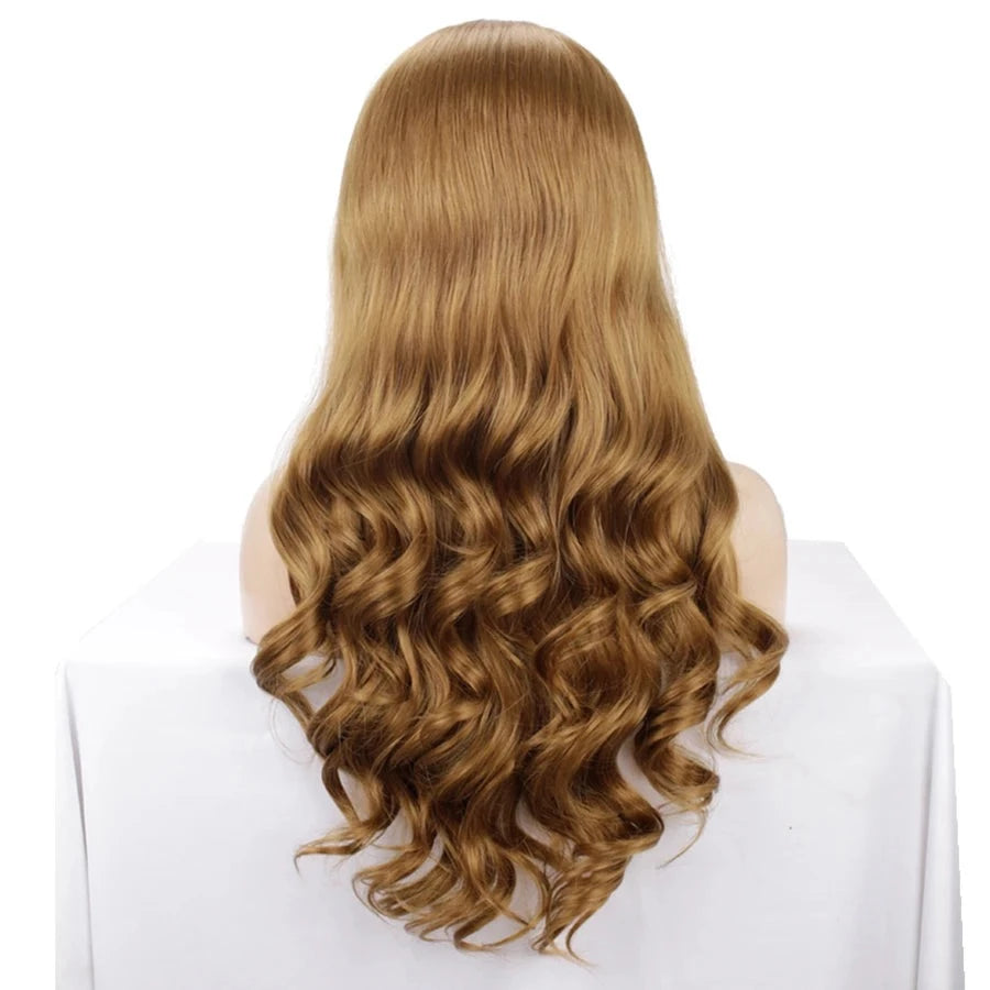 Golden Goddess: Sassy Waves Blonde Lace Front Wig for Feminine Elegance - Sissy Panty Shop