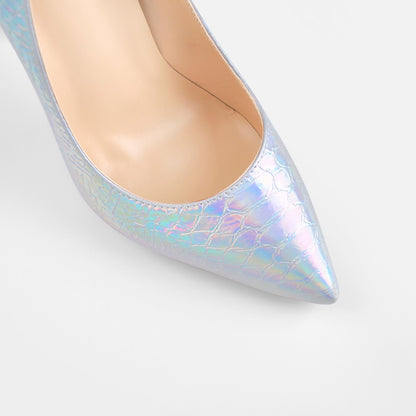 Colorful Pointed Toe Stone High Heels Stiletto Pumps