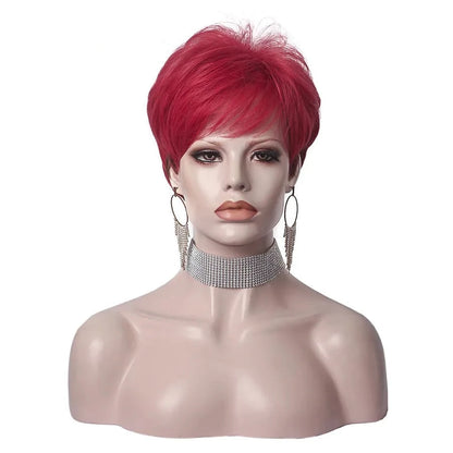 Sassy Chic Delight: Colorful Short Straight Wig for Ultimate Feminine Vibes! - Sissy Panty Shop