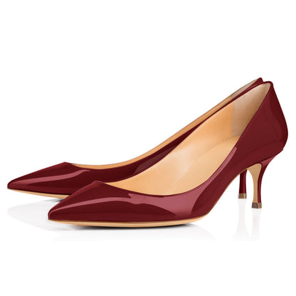 Onlymaker Pumps Burgundy 2.5 inches Heels