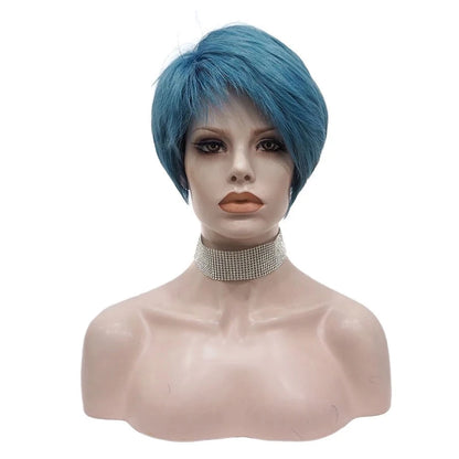 Sassy Chic Delight: Colorful Short Straight Wig for Ultimate Feminine Vibes! - Sissy Panty Shop