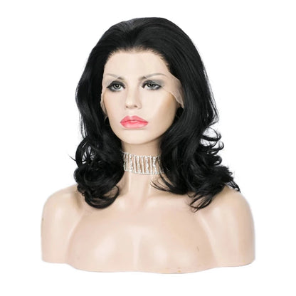 Sassy Elegance: Short Black Lace Front Wig for Men Seeking Feminine Flair - Sissy Panty Shop