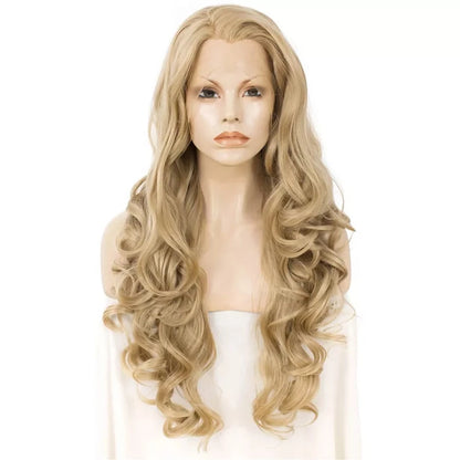 Sultry Siren Transformation: Long Wavy Blonde Lace Front Wig for Feminine Elegance - Sissy Panty Shop