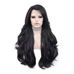 Femme Fatale Fantasy: Long Black Lace Front Wig for Sassy Sissy - Sissy Panty Shop