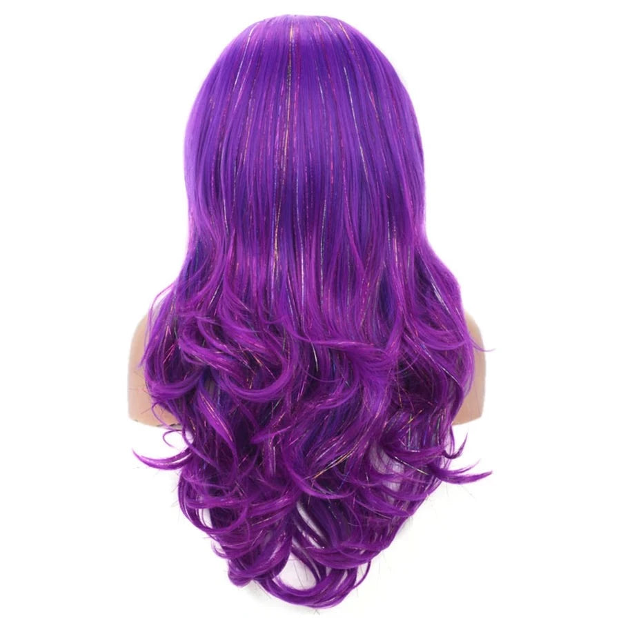 Enchanting Elegance: Lace Front Long Wavy Glitter Wig for Glamorous Transformation - Sissy Panty Shop