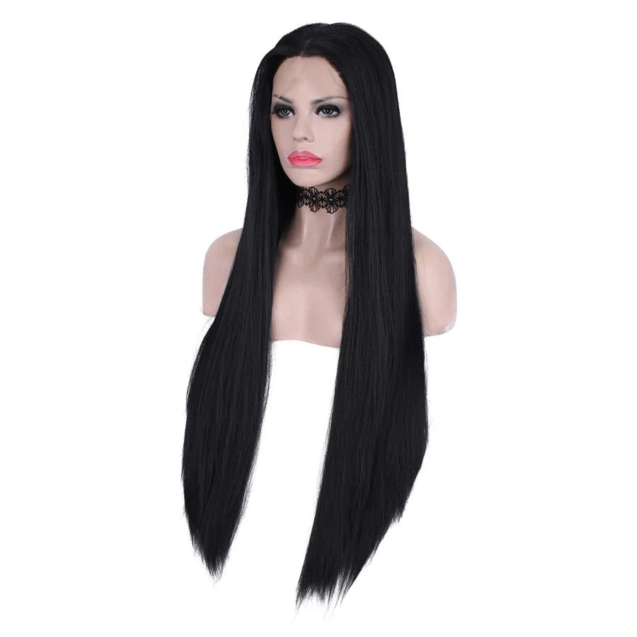 Chic Elegance: Sassy Long Lace Front Straight Wig for Feminine Transformations - Sissy Panty Shop