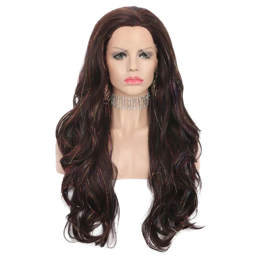 Sassy Elegance: Long Wavy Glitter Wig for Your Glamorous Transformation - Sissy Panty Shop