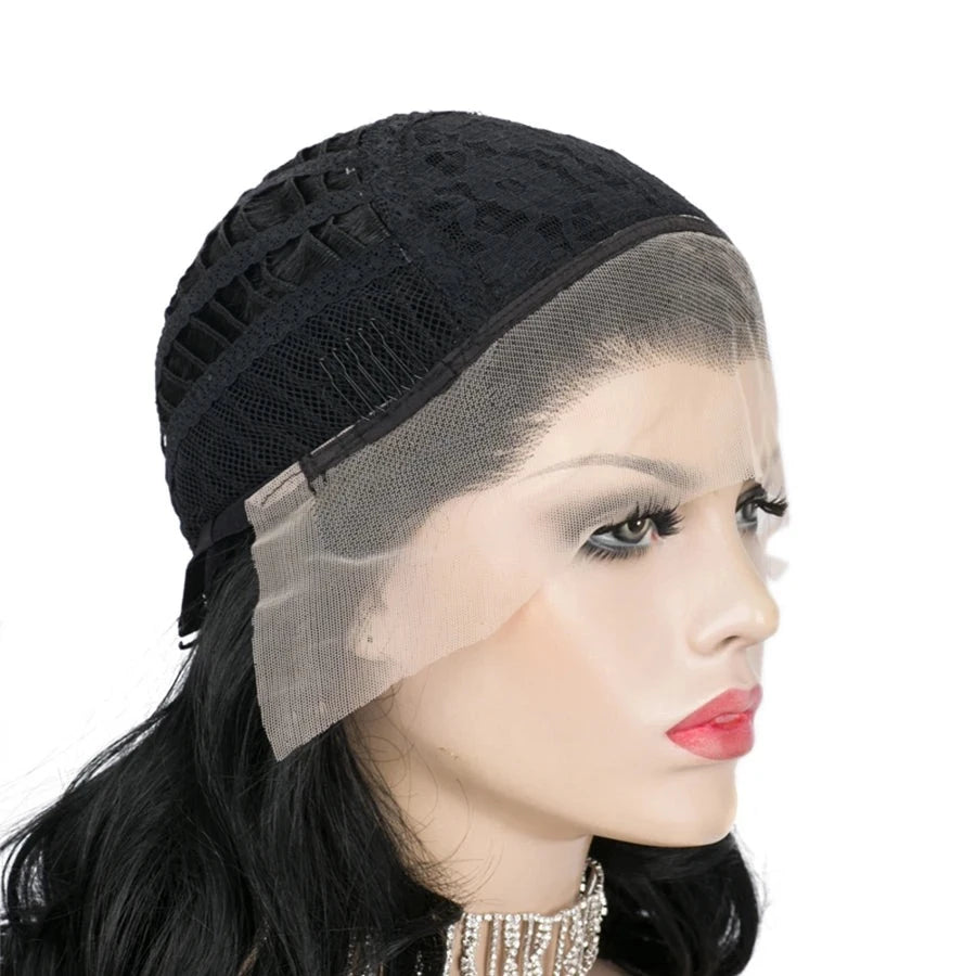 Sassy Elegance: Short Black Lace Front Wig for Men Seeking Feminine Flair - Sissy Panty Shop