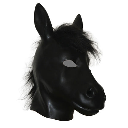 Latex Horse Hood Mask