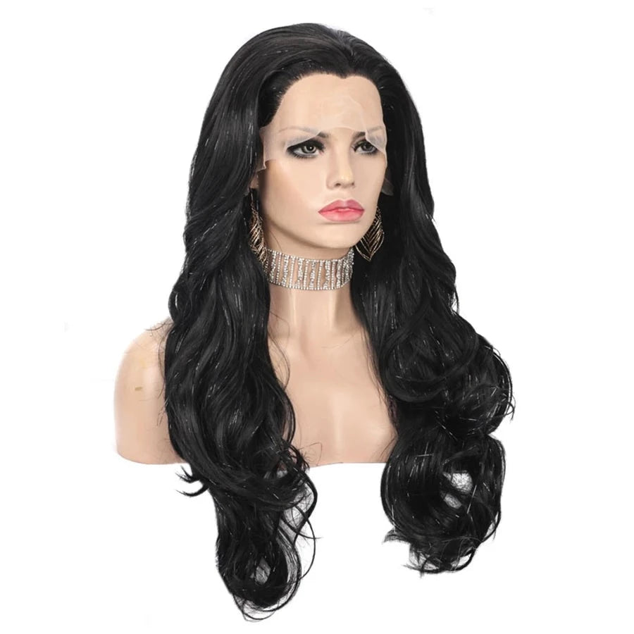 Sassy Elegance: Long Wavy Glitter Wig for Your Glamorous Transformation - Sissy Panty Shop