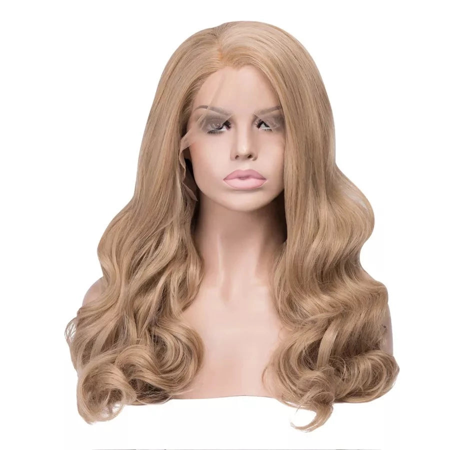 Sassy Elegance: Long Honey Blonde Lace Front Wavy Wig for Feminine Transformation - Sissy Panty Shop