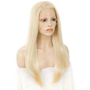 Sultry Siren Vibes: Long Blonde Straight Lace Front Wig for Feminine Elegance - Sissy Panty Shop