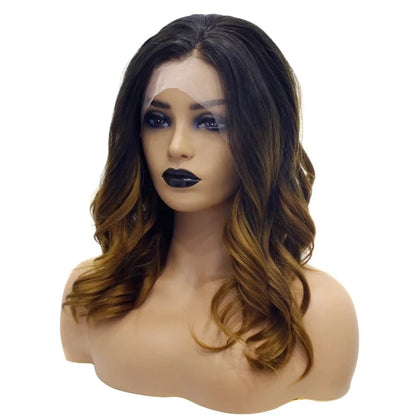 Enchanting Elegance: Ombre Blonde Lace Front Black Root Wig for Sassy Feminization - Sissy Panty Shop