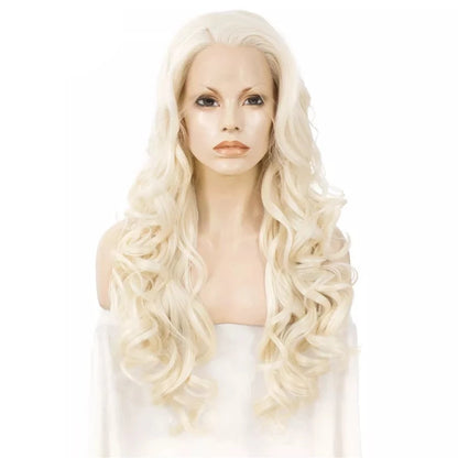 Sassy Elegance: Blonde Wavy Lace Front Wig for a Flirty Feminine Look - Sissy Panty Shop