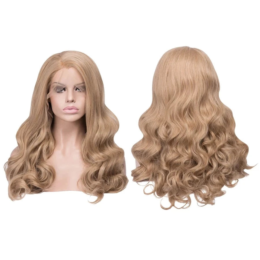 Sassy Elegance: Long Honey Blonde Lace Front Wavy Wig for Feminine Transformation - Sissy Panty Shop
