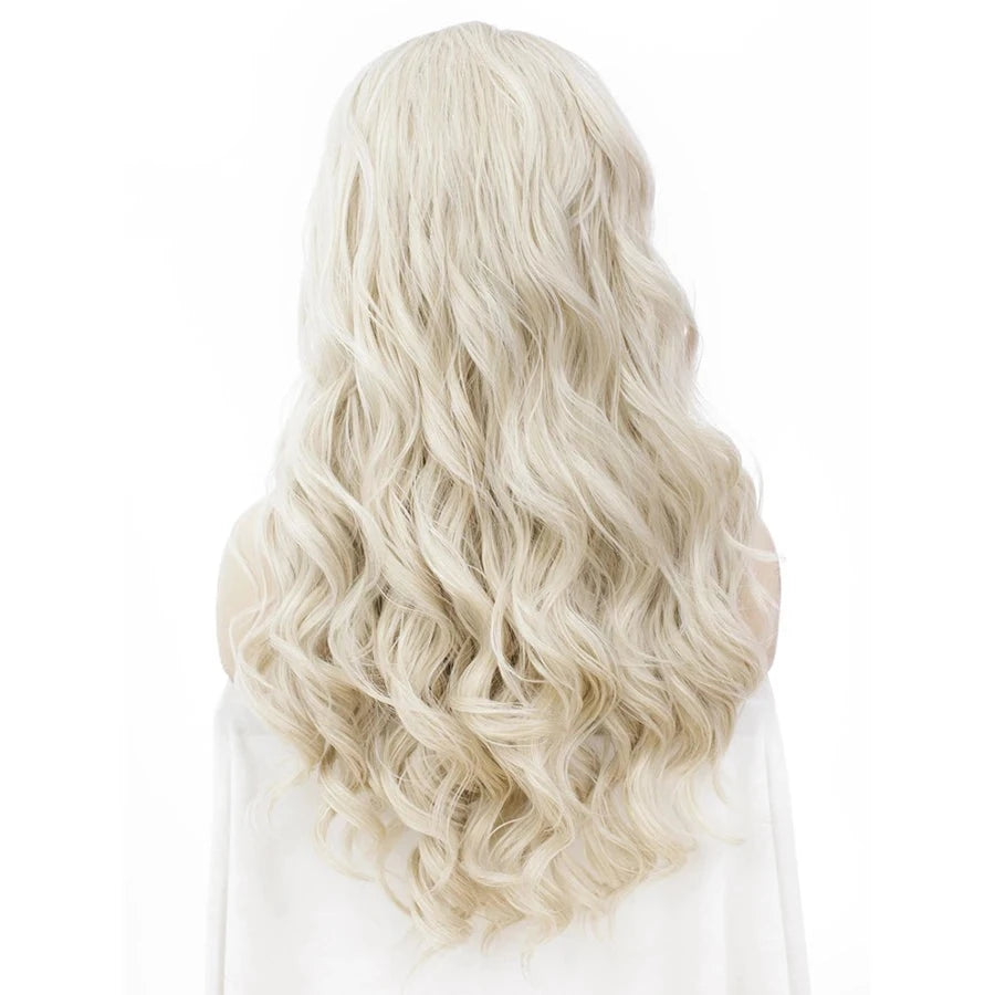 Sassy Chic Transformation: Ash Blonde Long Wavy Lace Front Wig for Feminine Elegance - Sissy Panty Shop