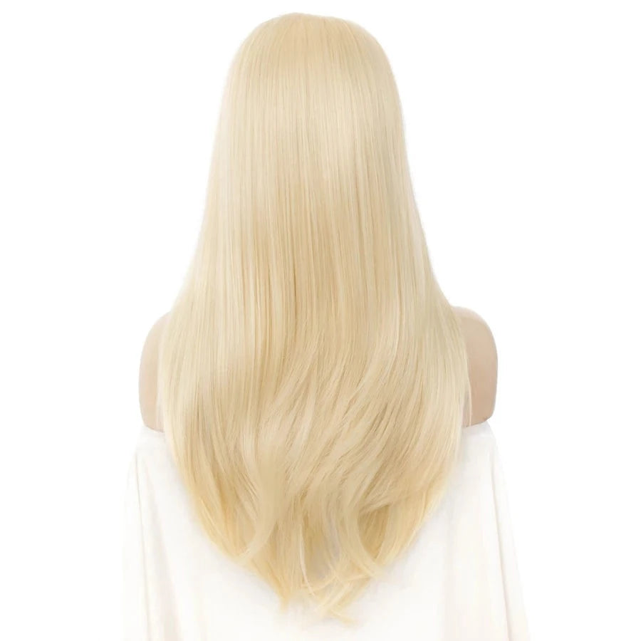 Sultry Siren Vibes: Long Blonde Straight Lace Front Wig for Feminine Elegance - Sissy Panty Shop