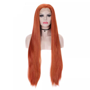 Sultry Elegance: Ginger Lace Front Long Straight Wig for Sissy Boys and Feminization Enthusiasts - Sissy Panty Shop