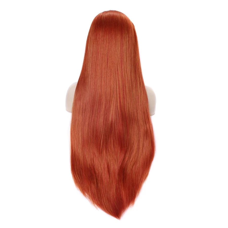 Sultry Elegance: Ginger Lace Front Long Straight Wig for Sissy Boys and Feminization Enthusiasts - Sissy Panty Shop