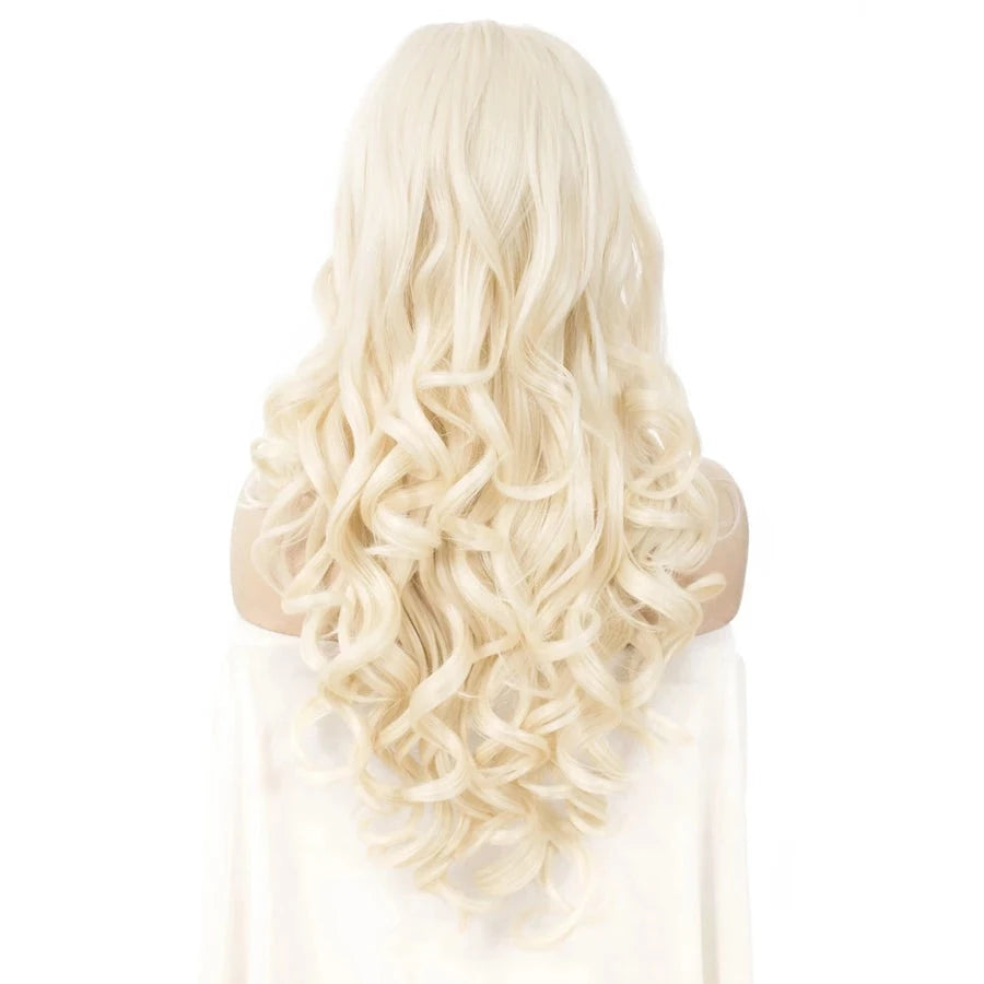 Sassy Elegance: Blonde Wavy Lace Front Wig for a Flirty Feminine Look - Sissy Panty Shop