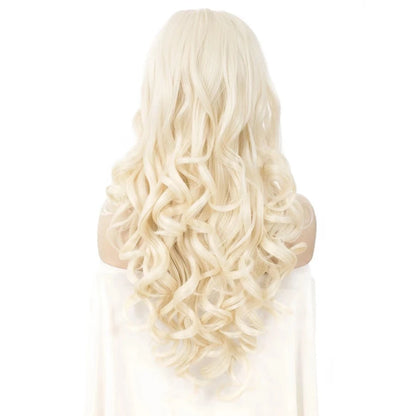 Sassy Elegance: Blonde Wavy Lace Front Wig for a Flirty Feminine Look - Sissy Panty Shop