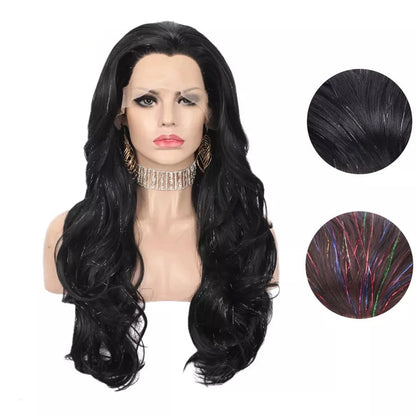 Sassy Elegance: Long Wavy Glitter Wig for Your Glamorous Transformation - Sissy Panty Shop