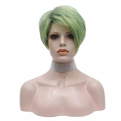 Sassy Chic Delight: Colorful Short Straight Wig for Ultimate Feminine Vibes! - Sissy Panty Shop