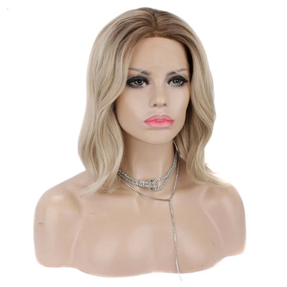 Sassy Transformation Delight: Ash Blonde Ombre Lace Front Wig for Confident Sissy Elegance - Sissy Panty Shop