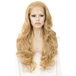Golden Locks Delight: Curly Blonde Long Lace Front Wig for Sassy Feminine Vibes - Sissy Panty Shop