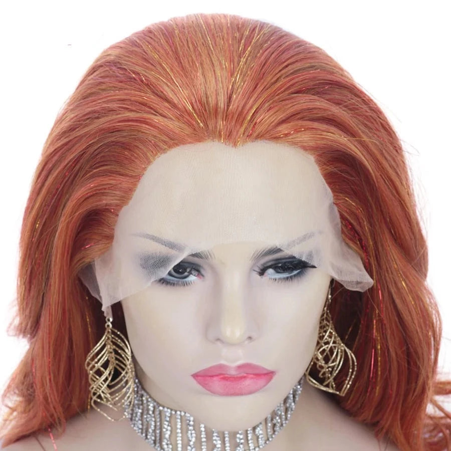 Glamourize Your Look with our Sassy Lace Front Glitter Wig - Perfect for Men Embracing Feminine Elegance! - Sissy Panty Shop