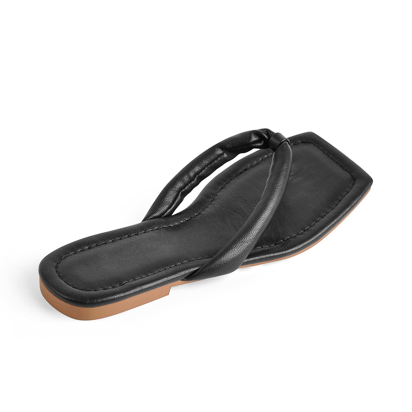 Black Flip-Flop Slipper Flat