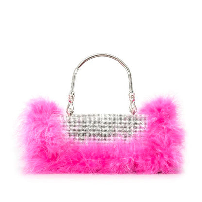 Rhinestone Feather Crossbody Handbags