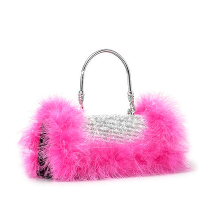 Rhinestone Feather Crossbody Handbags