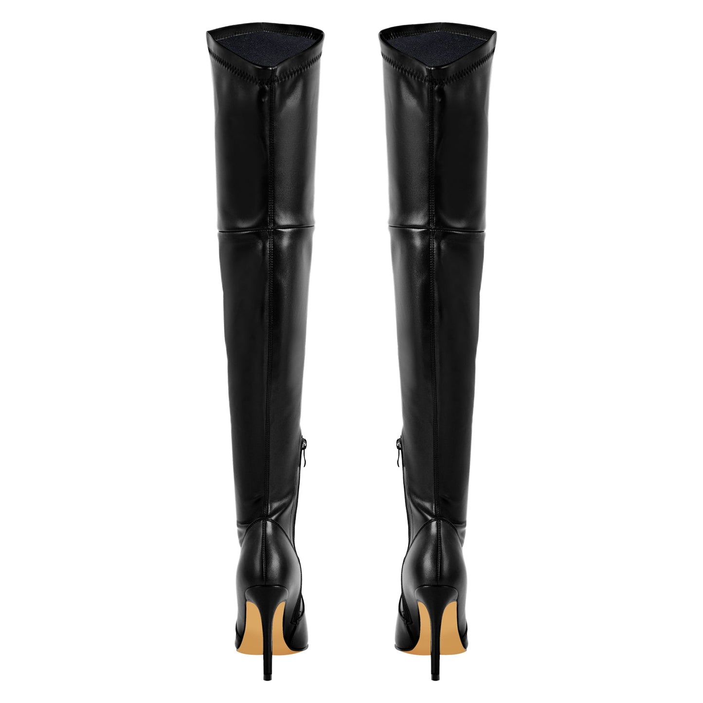 Pointed Toe Over The Knee Stiletto Stretch Boots