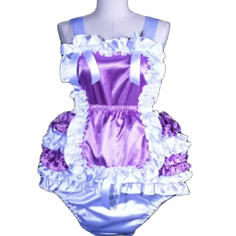 Adult Baby Sissy Crossdresser Satin Jumpsuit