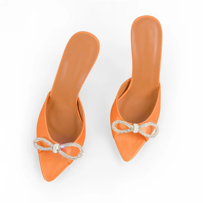 Crystal Bows Crossdressing Sandals