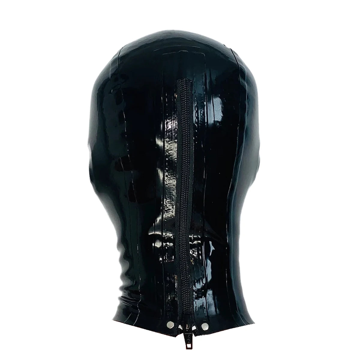 Sensual Latex Hood with Perforated Eyes & Nose - Back Zip for Perfect Fit