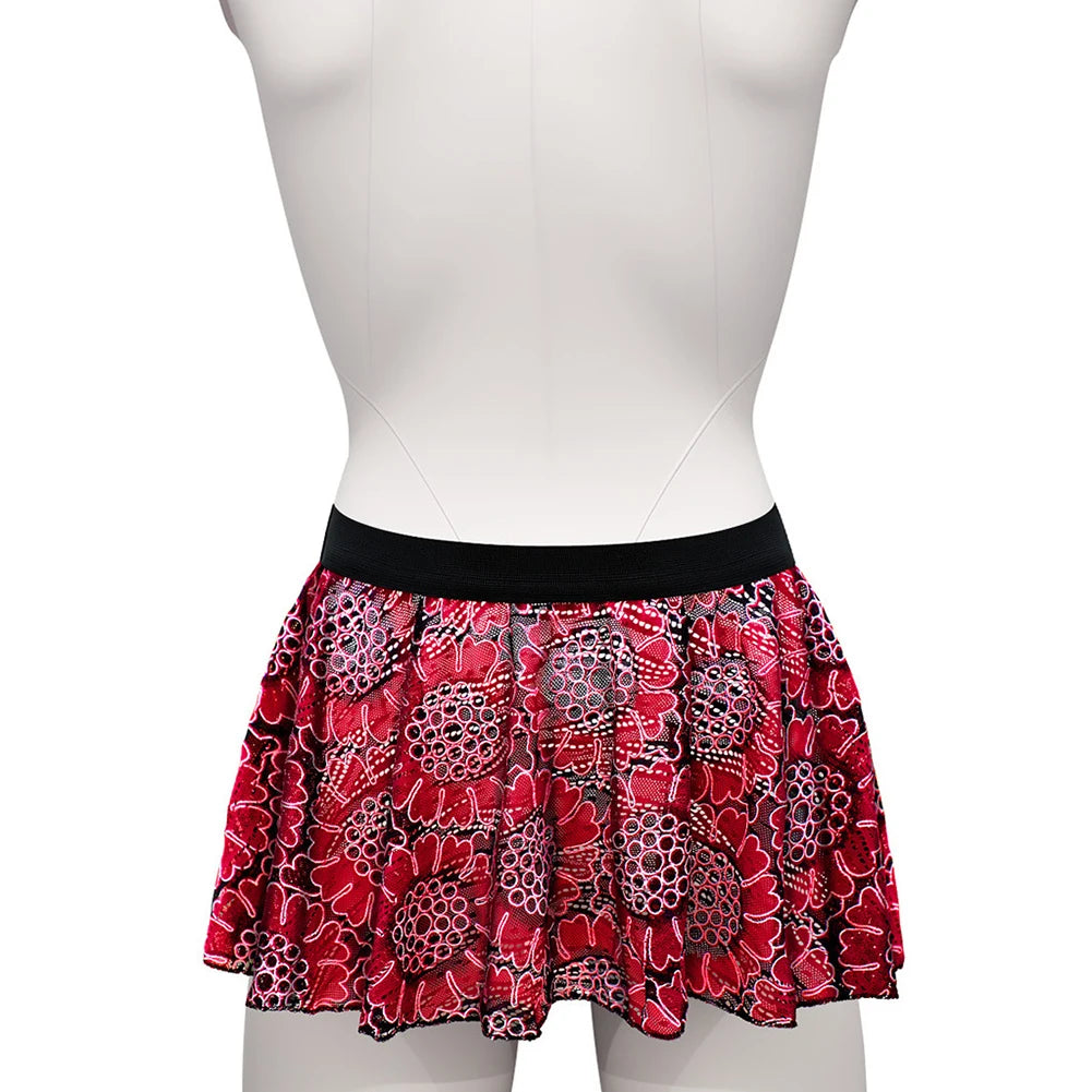 Sassy Elegance: Vintage Floral Print Sissy Lace Skirted Panties for a Flirty Touch - Sissy Panty Shop