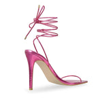 Pink Sissy Lace Up Sandals