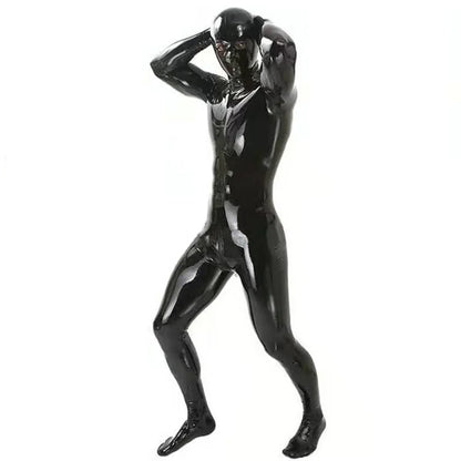 Indulge in Temptation with Our Faux Leather Latex Bodysuit – Zipper Open Crotch Jumpsuit for Unforgettable Sensations! - Sissy Panty Shop