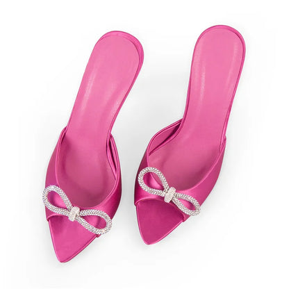 Crystal Bows Crossdressing Sandals