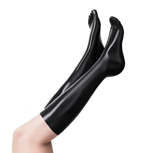 Ultimate Unisex Latex Knee-Length Five Toe Socks - Sensual and Stylish