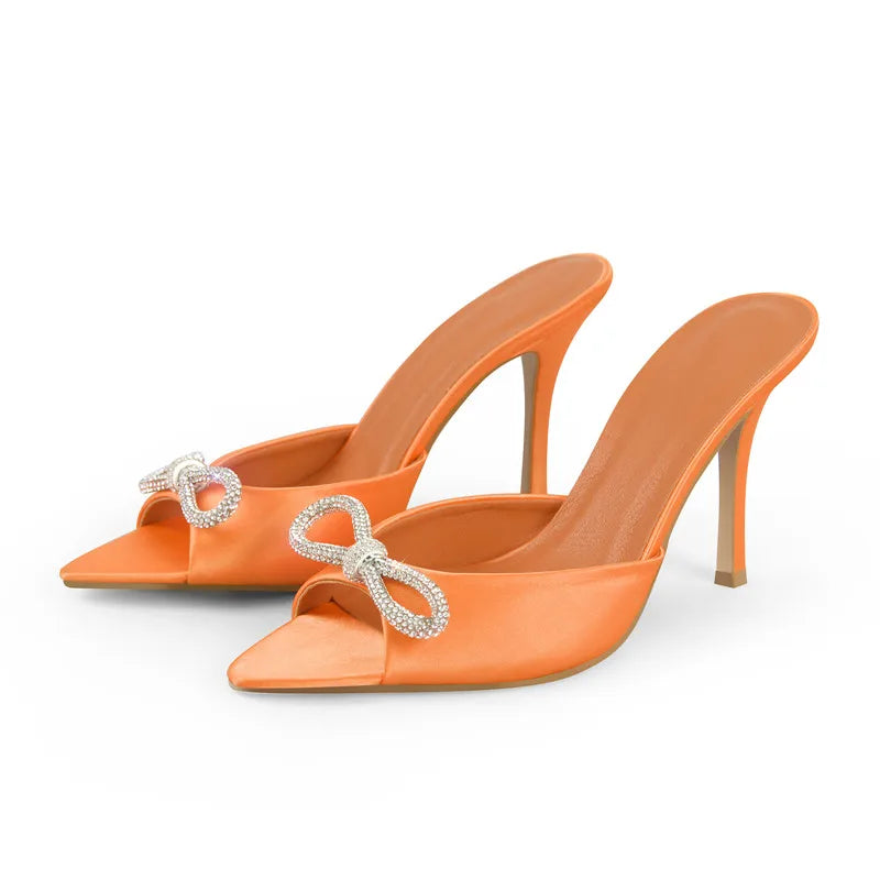 Crystal Bows Crossdressing Sandals