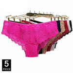 Sweet and Sassy Heart Print Sissy Lace Boyshort Panties Set (5 Pieces) - Sissy Panty Shop