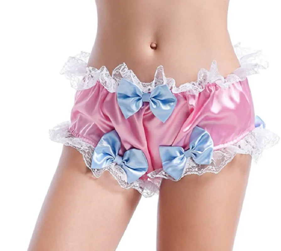 Sissy Satin Bow Lace Cutie