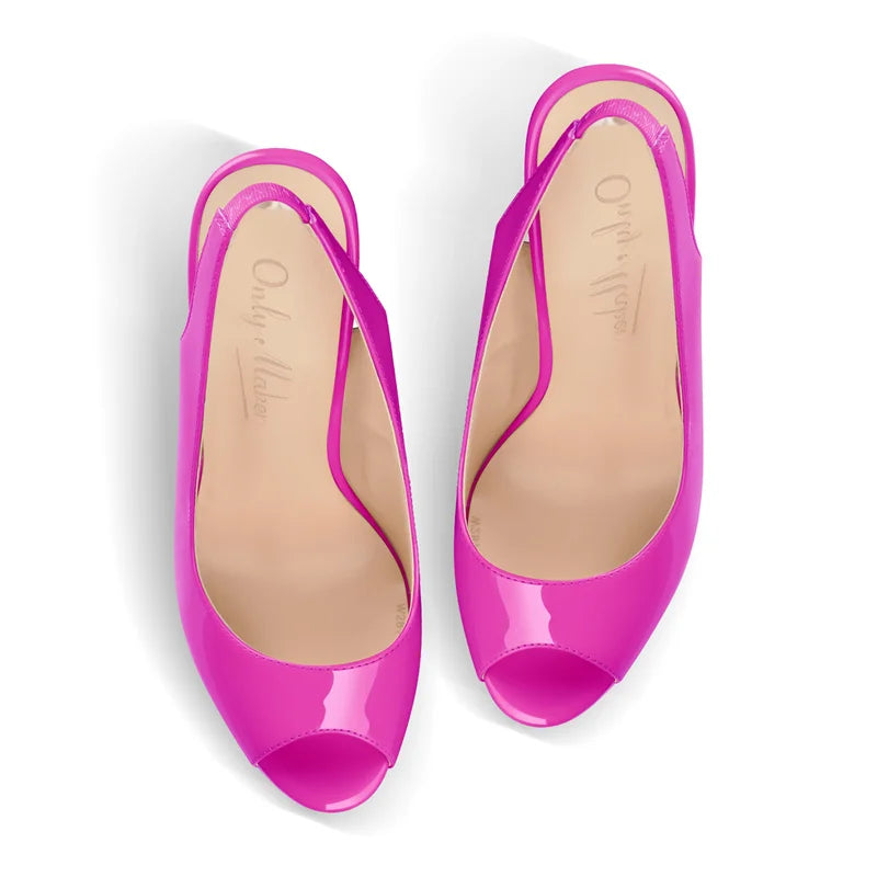 Pink Peep Toe Crossdressing Sandals