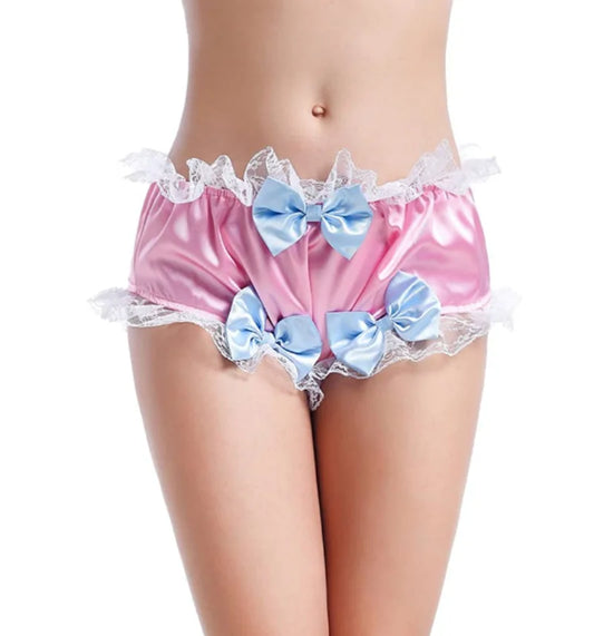 Sissy Satin Bow Lace Cutie