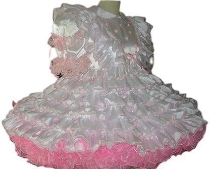 Lockable Sissy Pink Satin Dress