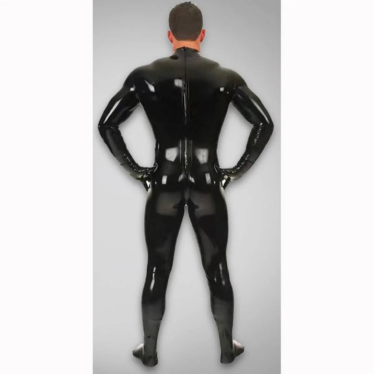 Indulge in Temptation with Our Faux Leather Latex Bodysuit – Zipper Open Crotch Jumpsuit for Unforgettable Sensations! - Sissy Panty Shop